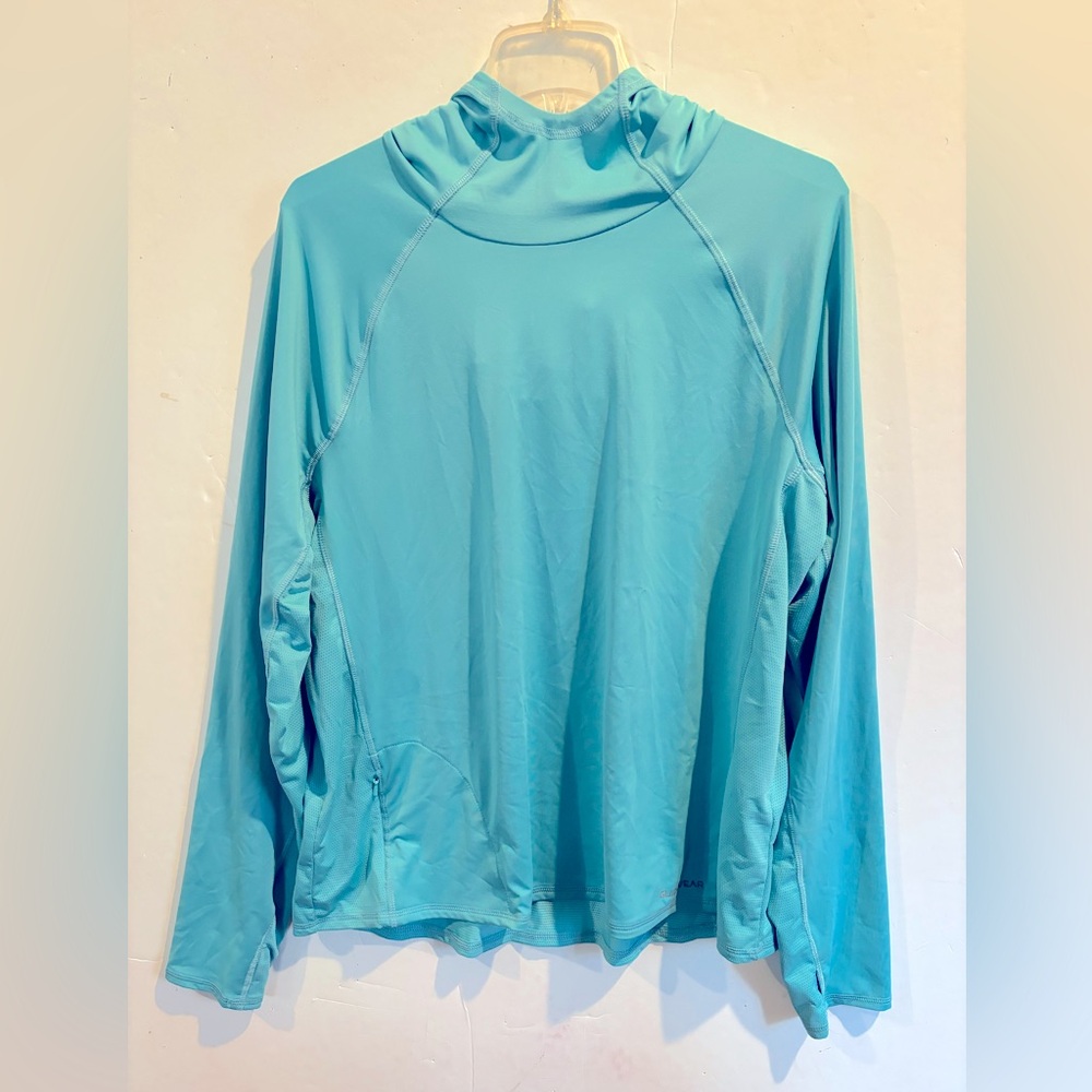 Cabela's Sz XL Coolcore Aqua Guidewear Hoodie TOP